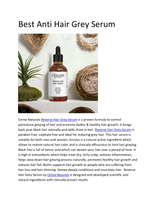 Best Anti Hair Grey Serum