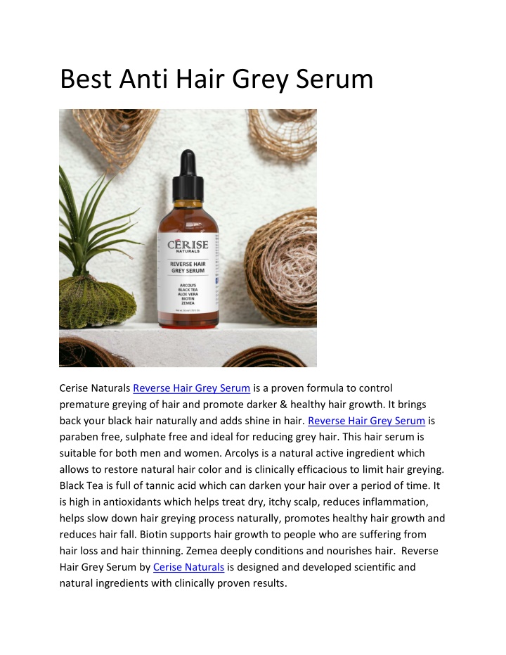 best anti hair grey serum