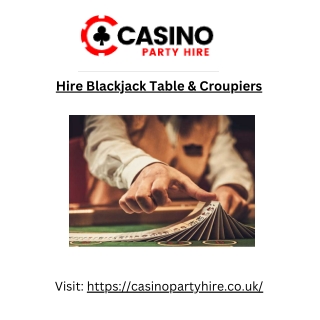 Reserve Black Jack Table for fun in UK- Casino Party Hire
