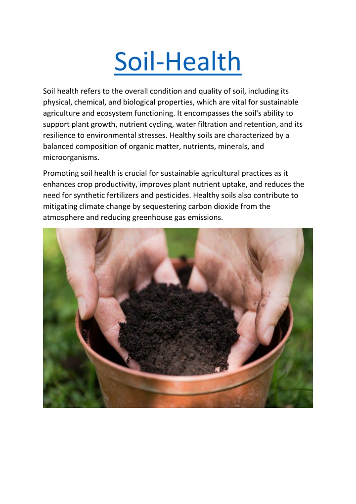 soil health