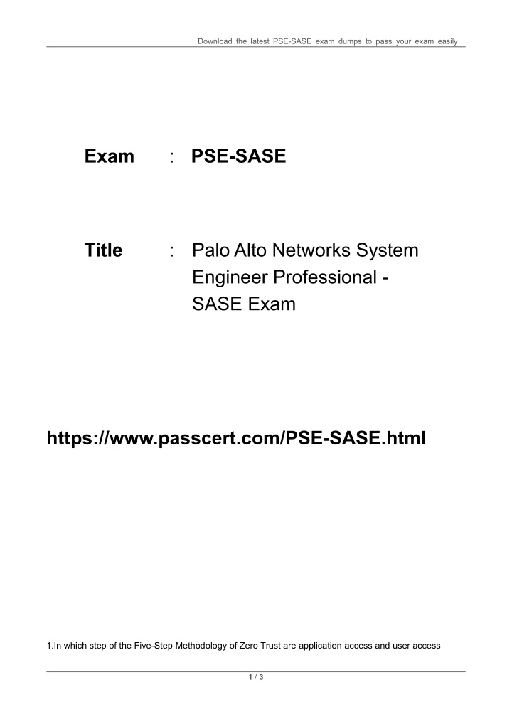download the latest pse sase exam dumps to pass