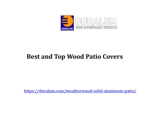 Best and Top Wood Patio Covers