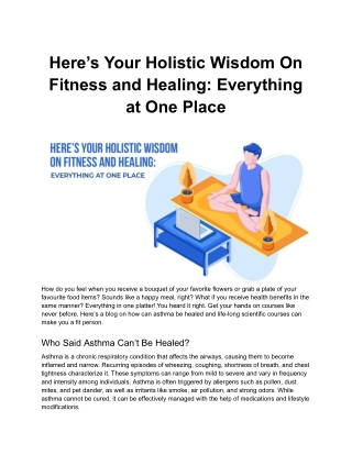 Here’s Your Holistic Wisdom On Fitness and Healing_ Everything at One Place