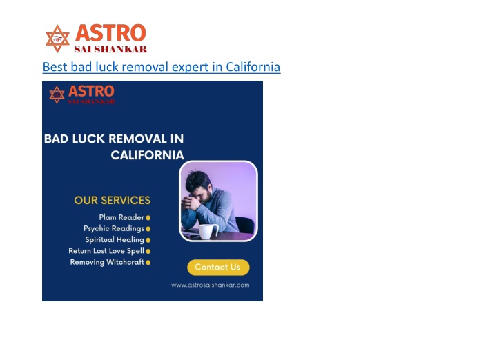 best bad luck removal expert in california