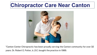 Chiropractor Care Near Canton