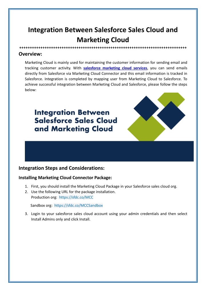 integration between salesforce sales cloud