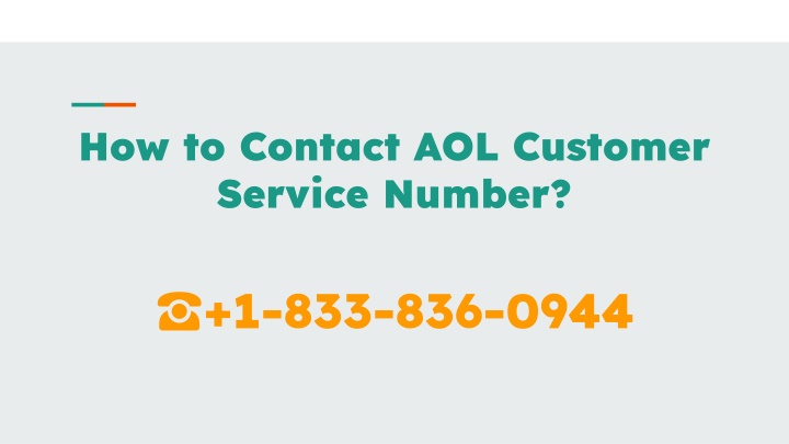 how to contact aol customer service number