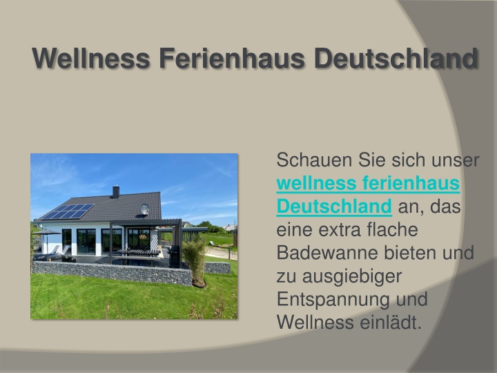 wellness ferienhaus deutschland