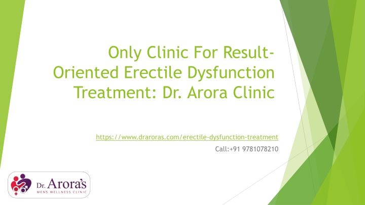 only clinic for result oriented erectile dysfunction treatment dr a rora clinic
