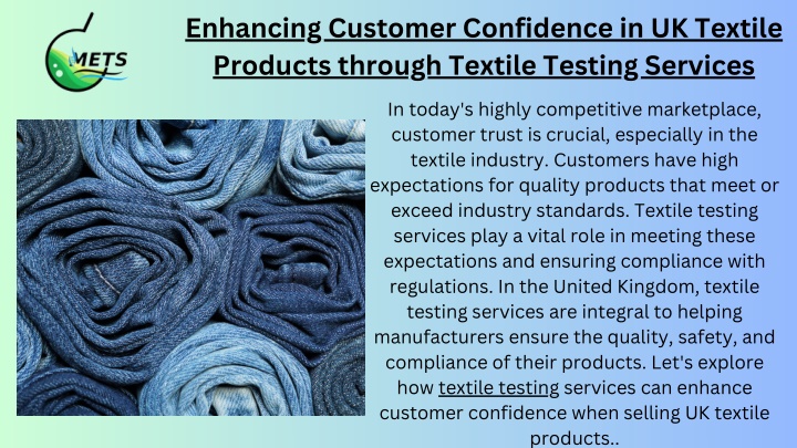 enhancing customer confidence in uk textile
