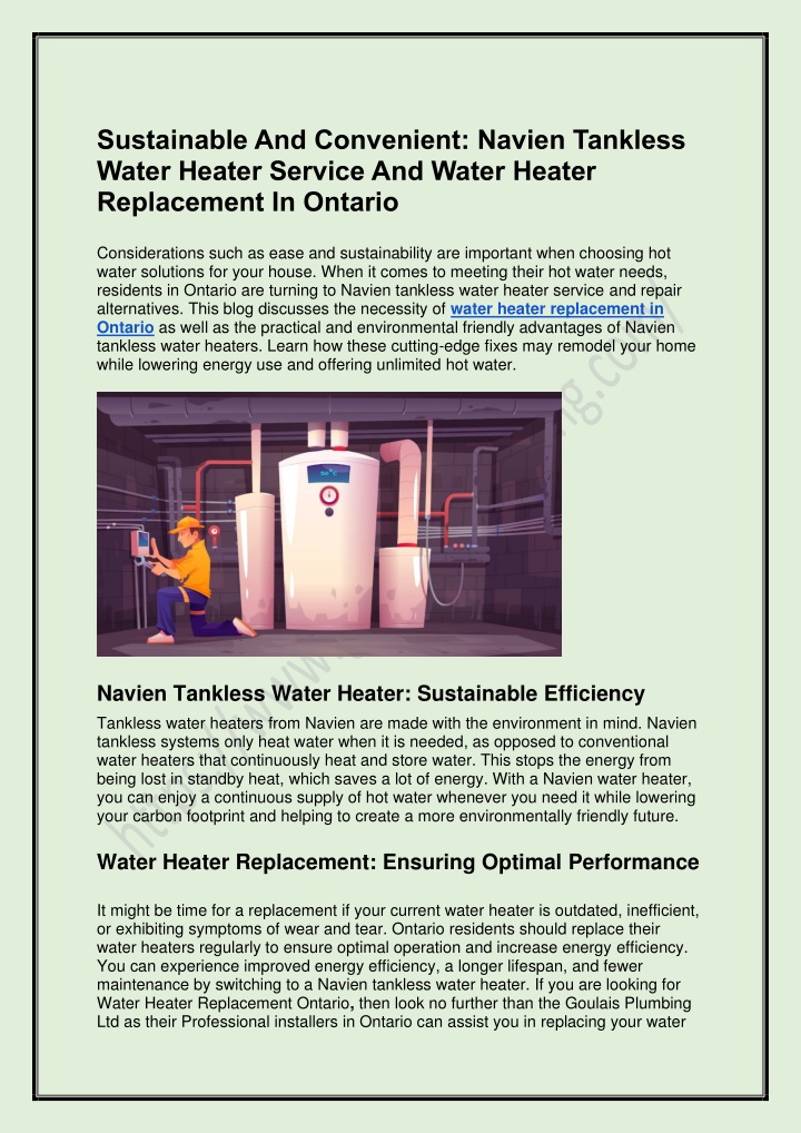 sustainable and convenient navien tankless water