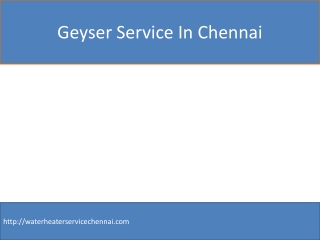Geyser Service In Chennai