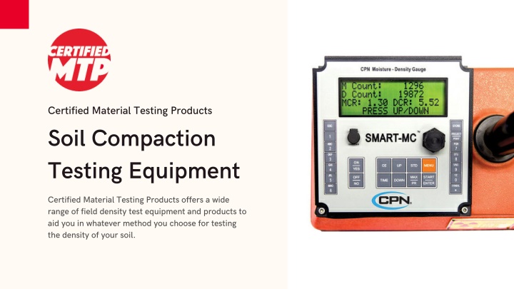 certified material testing products