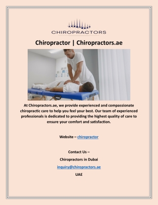 Chiropractor | Chiropractors.ae