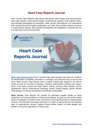 Heart Case Reports Journal