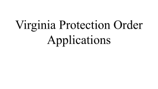 How to get a protective order in Virginia?