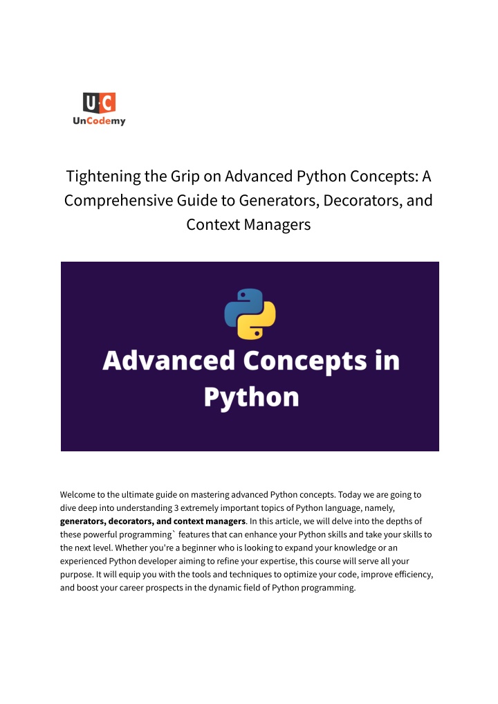 tighteningthegriponadvancedpythonconcepts