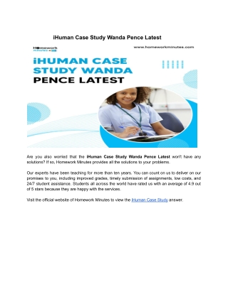 iHuman Case Study Wanda Pence Latest