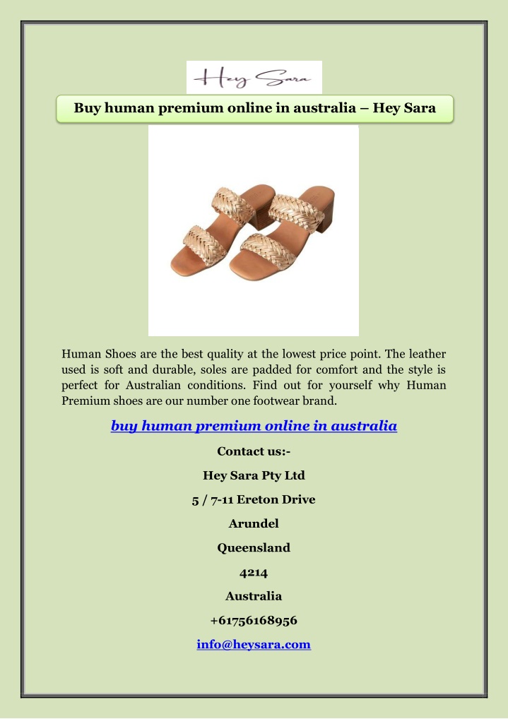 buy human premium online in australia hey sara