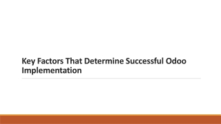 Key Factors That Determine Successful Odoo Implementation
