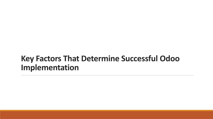 key factors that determine successful odoo implementation