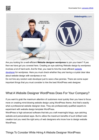 Designer WordPress