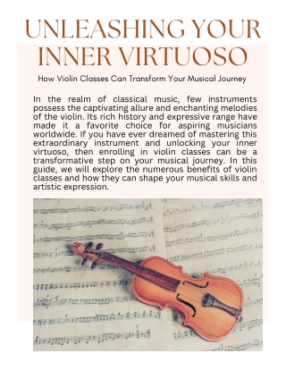 Unleash Your Passion for Violin in Gurgaon's Premier Violin Classes