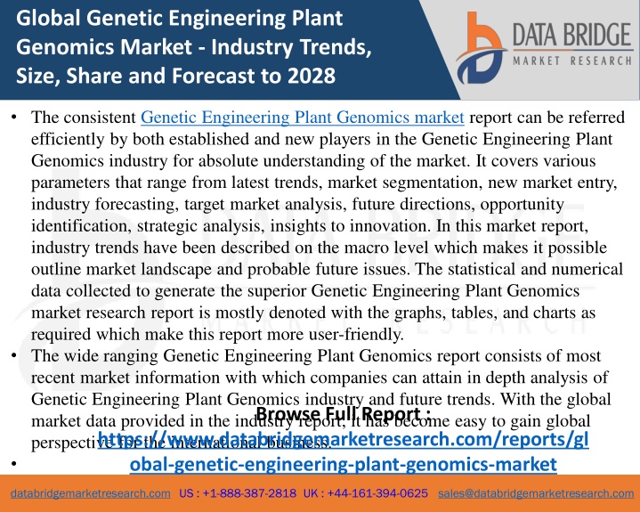 global genetic engineering plant genomics market