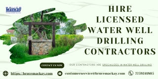Hire Licensed Water Well Drilling Contractors