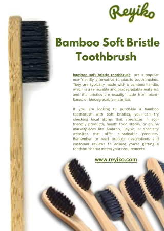 Bamboo Soft Bristle Toothbrush