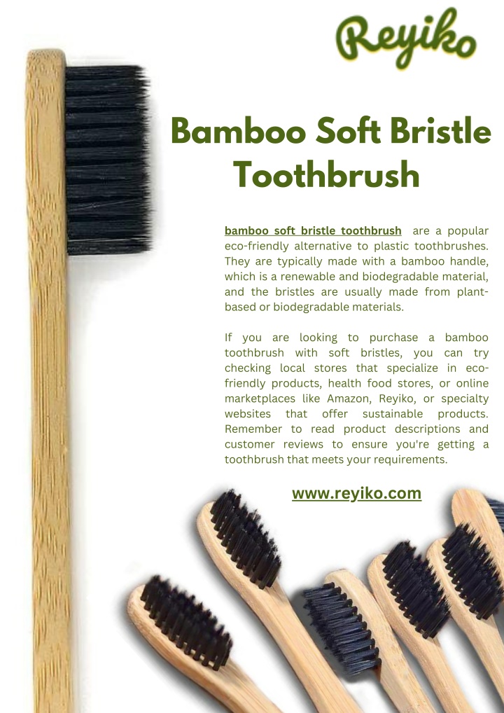 bamboo soft bristle toothbrush eco friendly