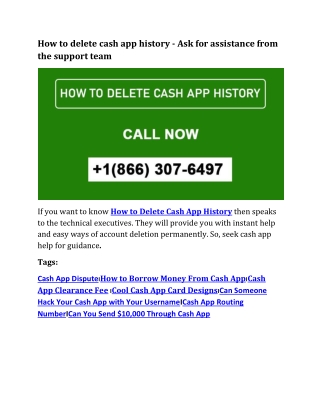 How to delete cash app history - Ask for assistance from the support team