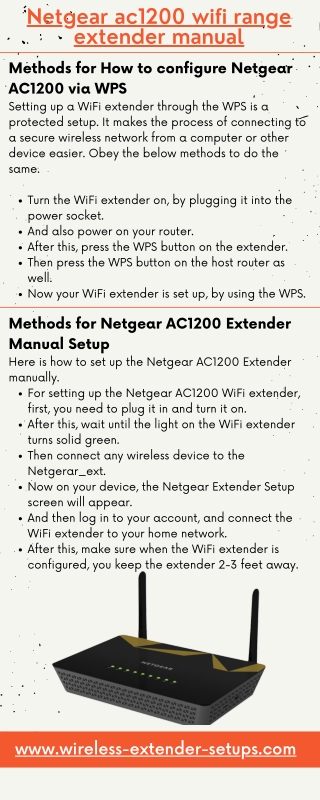 Complete Guide Netgear ac1200 wifi range extender manual