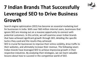 7 Indian Brands That Successfully Leveraged SEO to Drive Business Growth