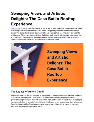 Sweeping Views and Artistic Delights_ The Casa Batlló Rooftop Experience