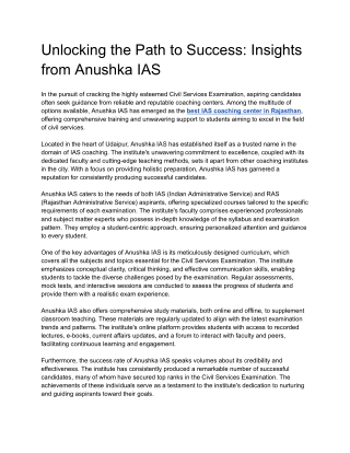 Unlocking the Path to Success_ Insights from Anushka IAS