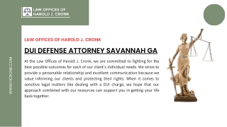 Dui Defense Attorney Savannah Ga