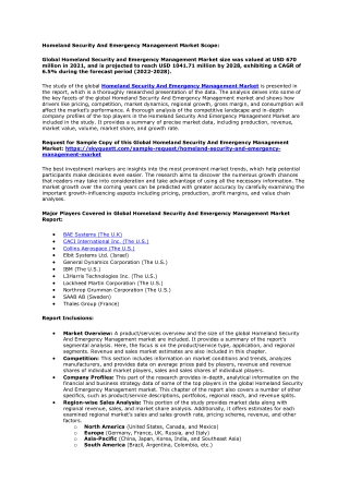 PPT - Homeland Security and Emergency Management Market 2024 PowerPoint ...