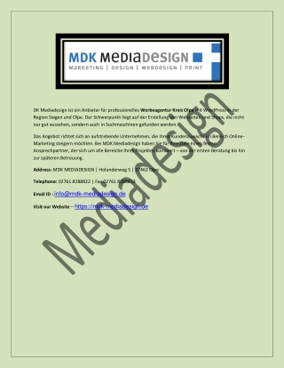 DK Mediadesign ist ein Anbieter für professionelles