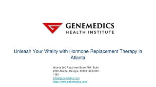 Unleash Your Vitality with Hormone Replacement Therapy in Atlanta