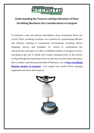 understanding the features and specifications