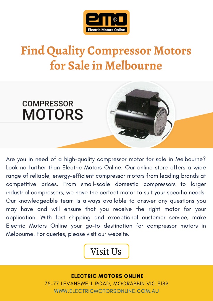 find quality compressor motors for sale