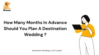 How Many Months In Advance Should You Plan A Destination Wedding
