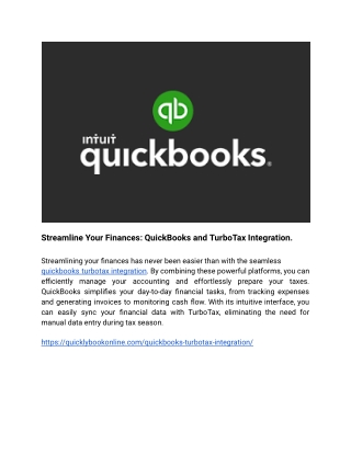 Streamline Your Finances_ QuickBooks and TurboTax Integration
