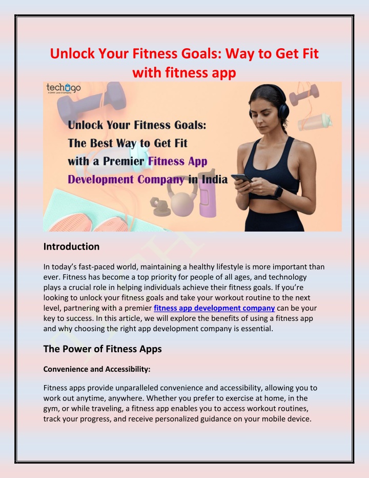 unlock your fitness goals way to get fit with
