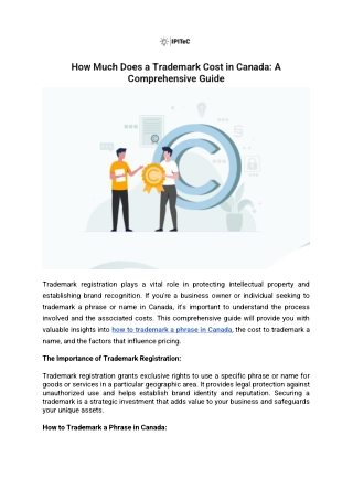 How Much Does a Trademark Cost in Canada - A Comprehensive Guide