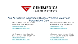 Anti Aging Clinic in Michigan: Discover Youthful Vitality and Personalized Care