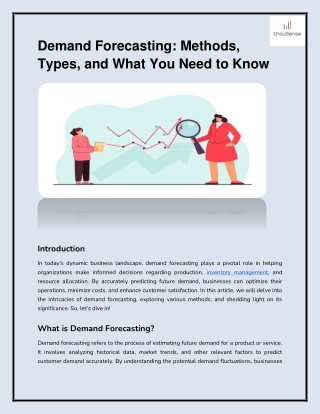 demand forecasting methods types and what