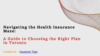 How to Choose the Right Health Insurance Plan in Toronto