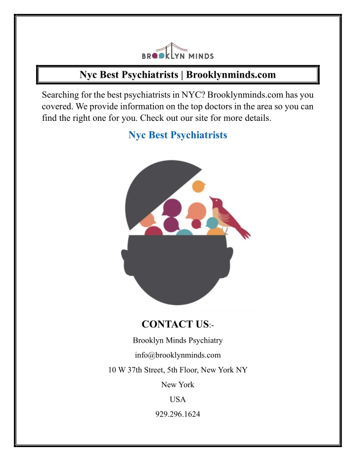 nyc best psychiatrists brooklynminds com